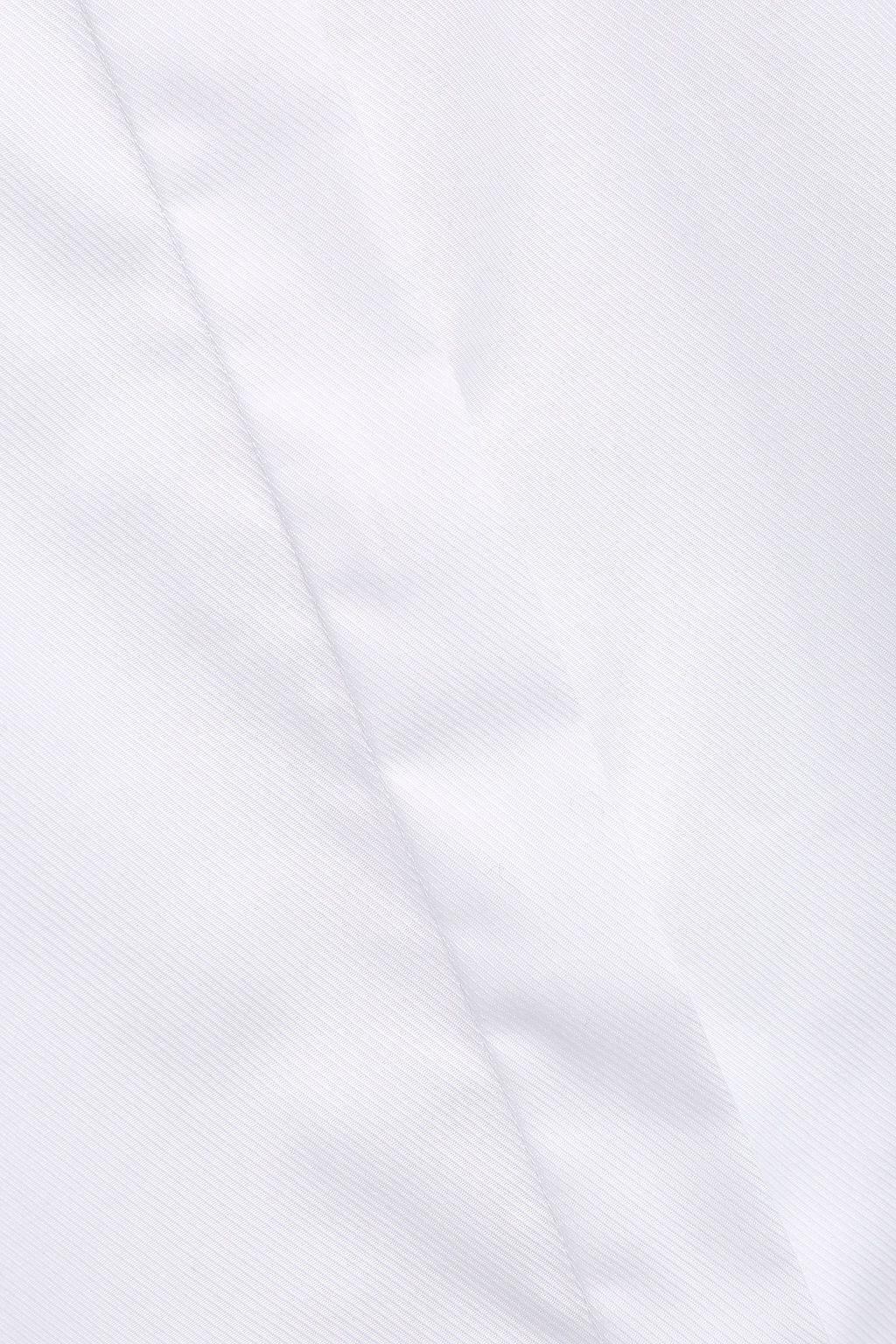 ANNA QUAN Anne silk satin-trimmed cotton-twill shirt