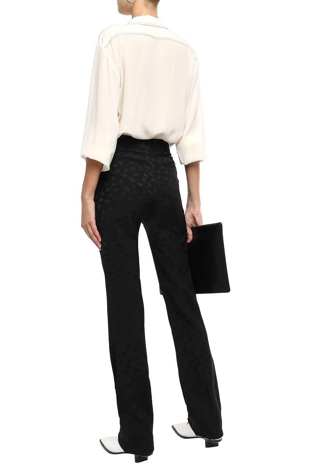 STELLA MCCARTNEY Renee satin-jacquard slim-leg pants
