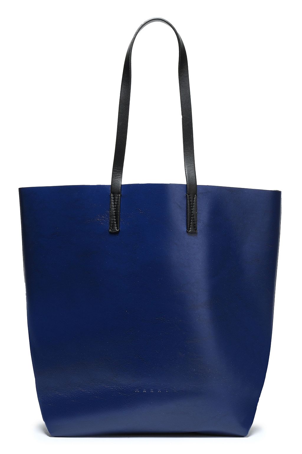 royal blue leather tote bag