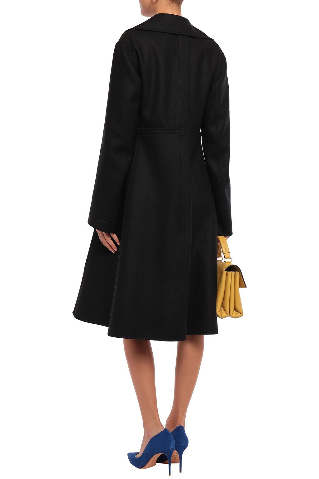 MARNI Draped wool-blend felt coat