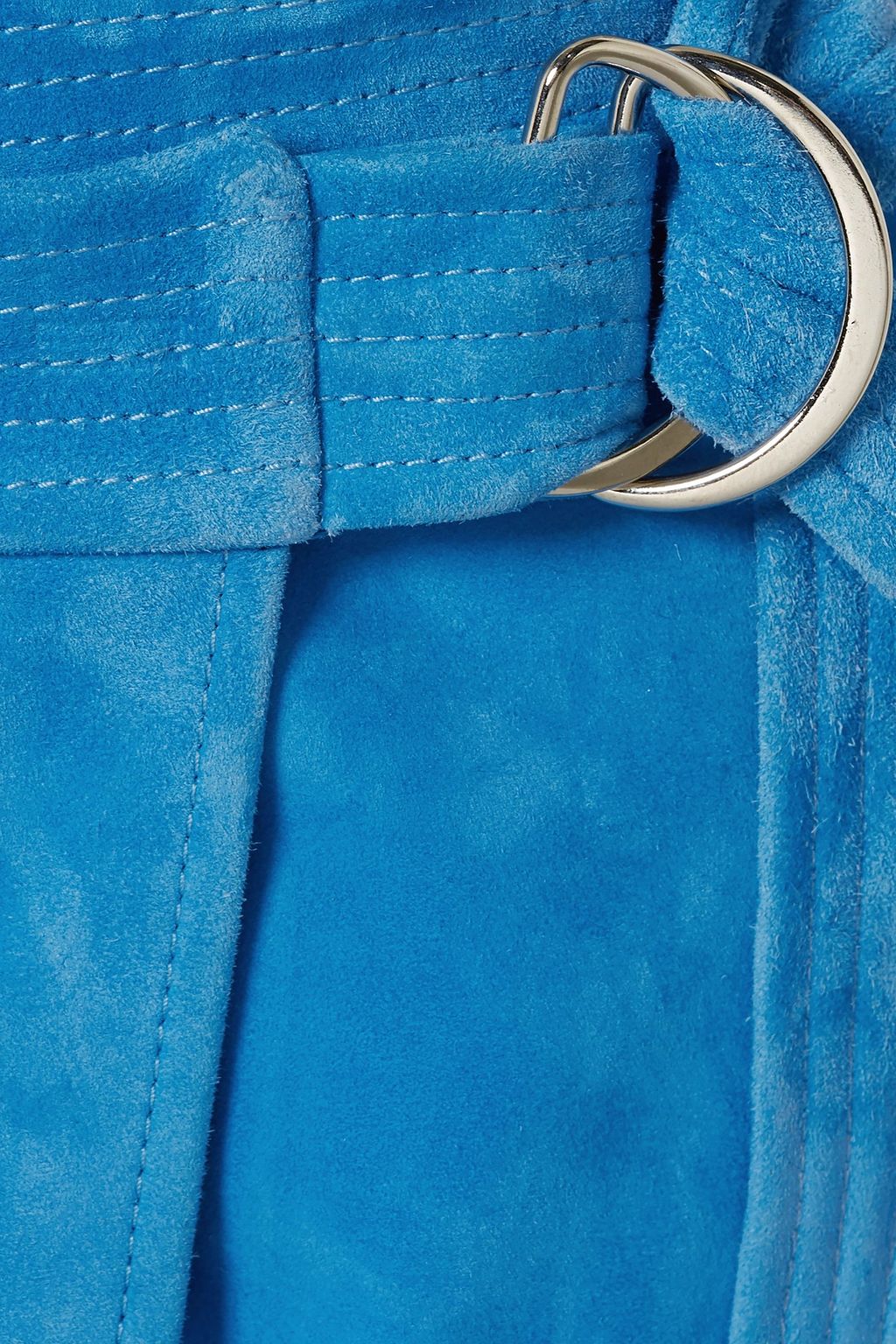 LAPOINTE Wrap-effect belted suede midi skirt