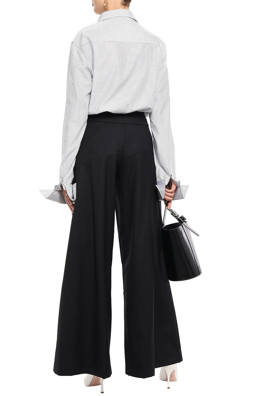 ANNA QUAN Madison pleated wool-twill wide-leg pants