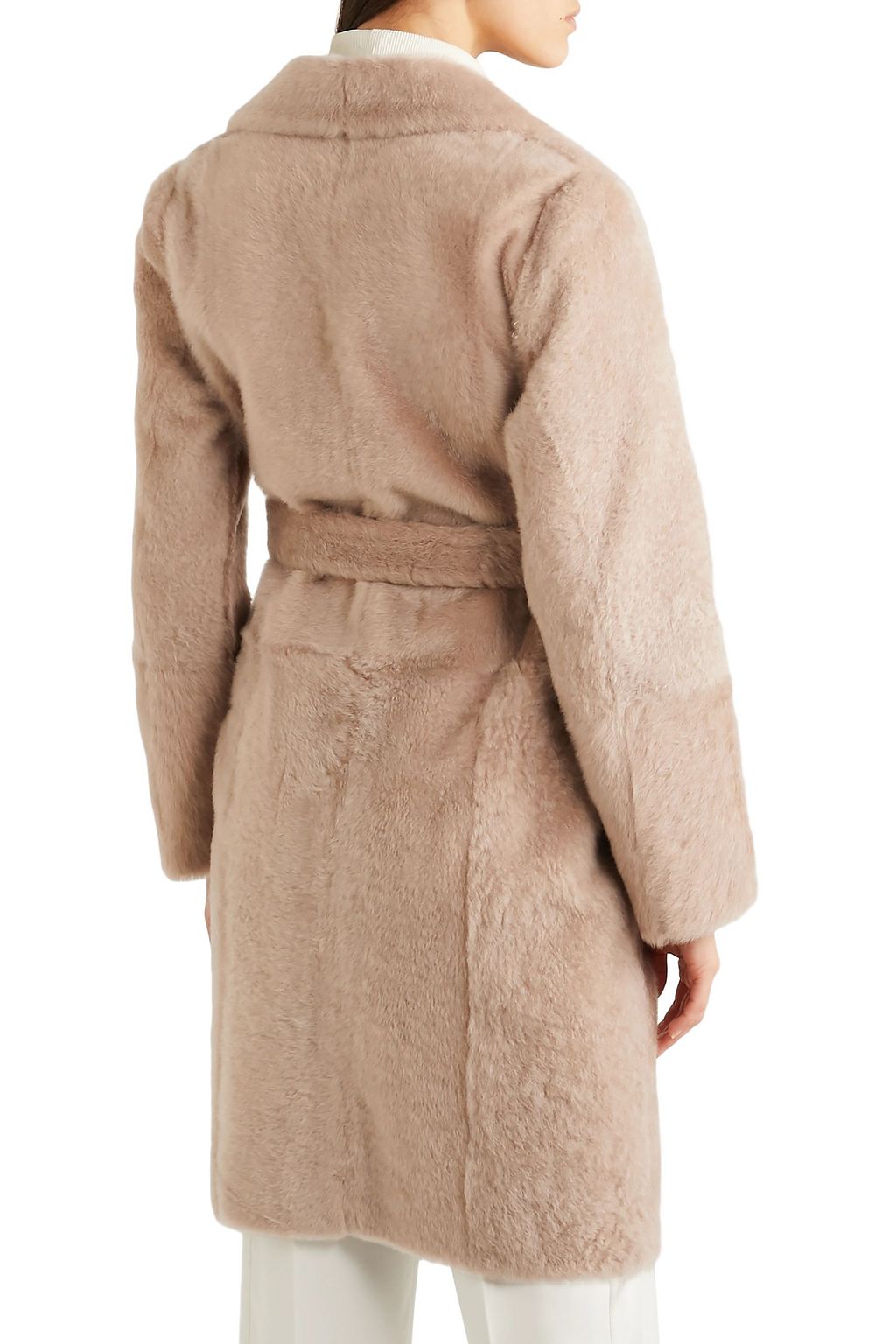 YVES SALOMON Belted shearling coat