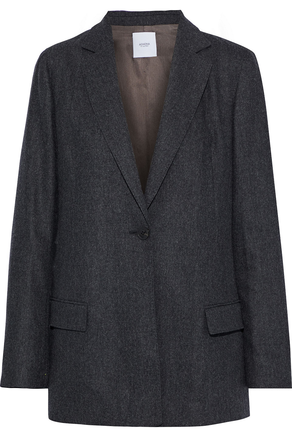 Agnona Woman Wool-blend Blazer Charcoal Size 42