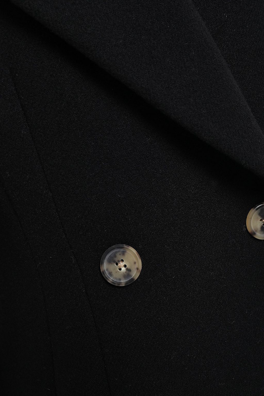 KHAITE Violet double-breasted wool-felt coat