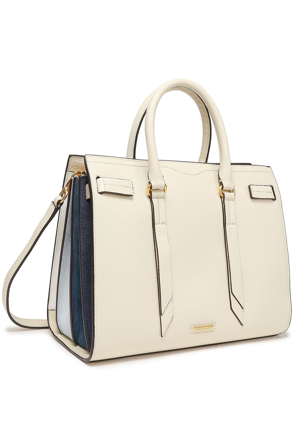REBECCA MINKOFF Color-block pebbled-leather tote