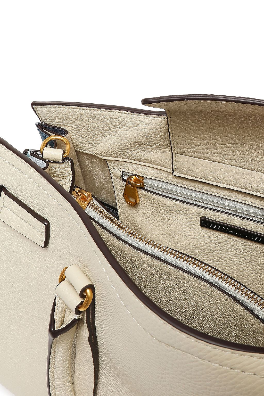 REBECCA MINKOFF Color-block pebbled-leather tote