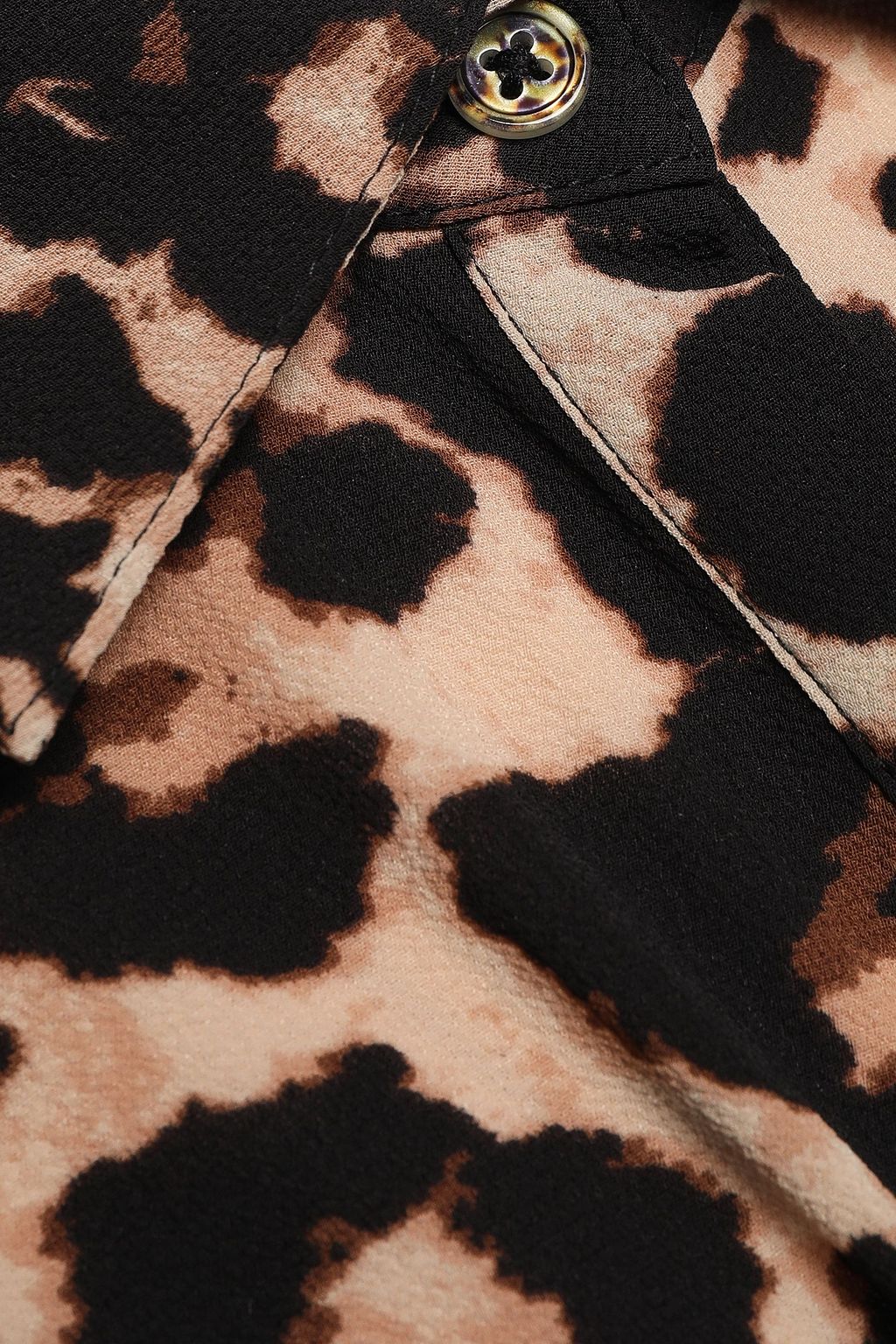 BAUM UND PFERDGARTEN Alham leopard-print crepe de chine midi shirt dress