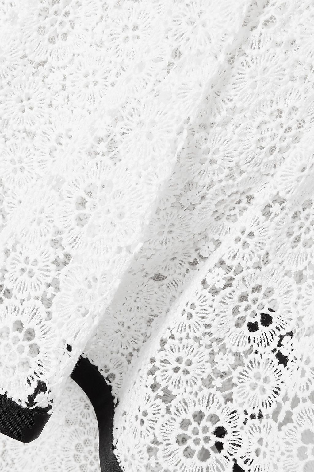 CAROLINA HERRERA Off-the-shoulder cotton-blend guipure lace midi dress