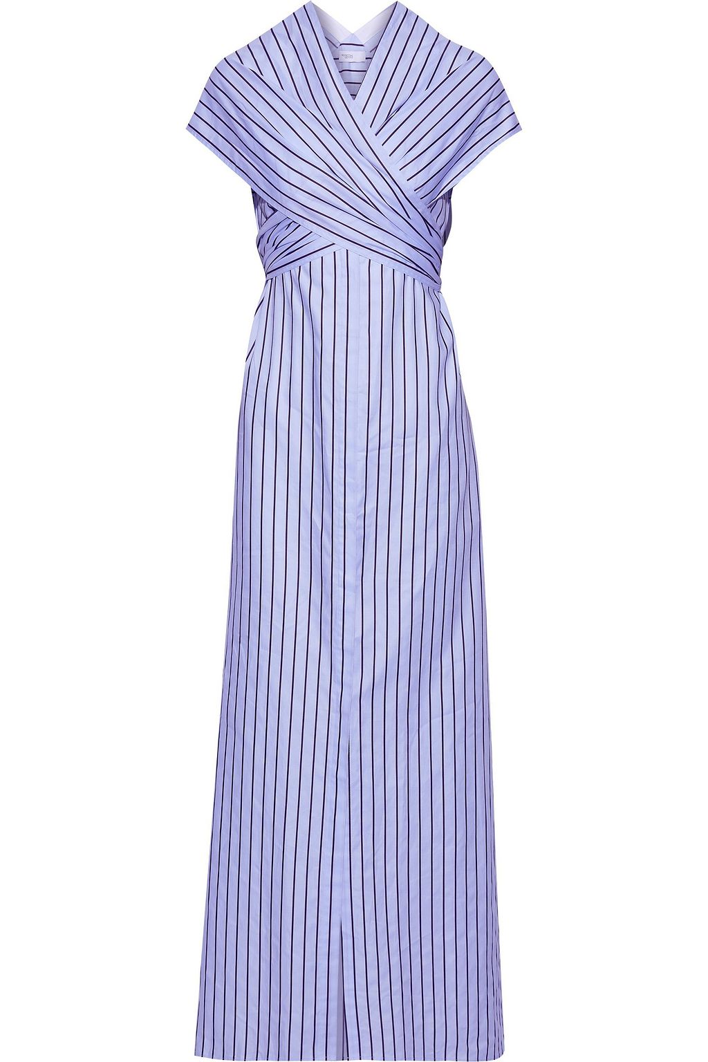 striped cotton maxi dress