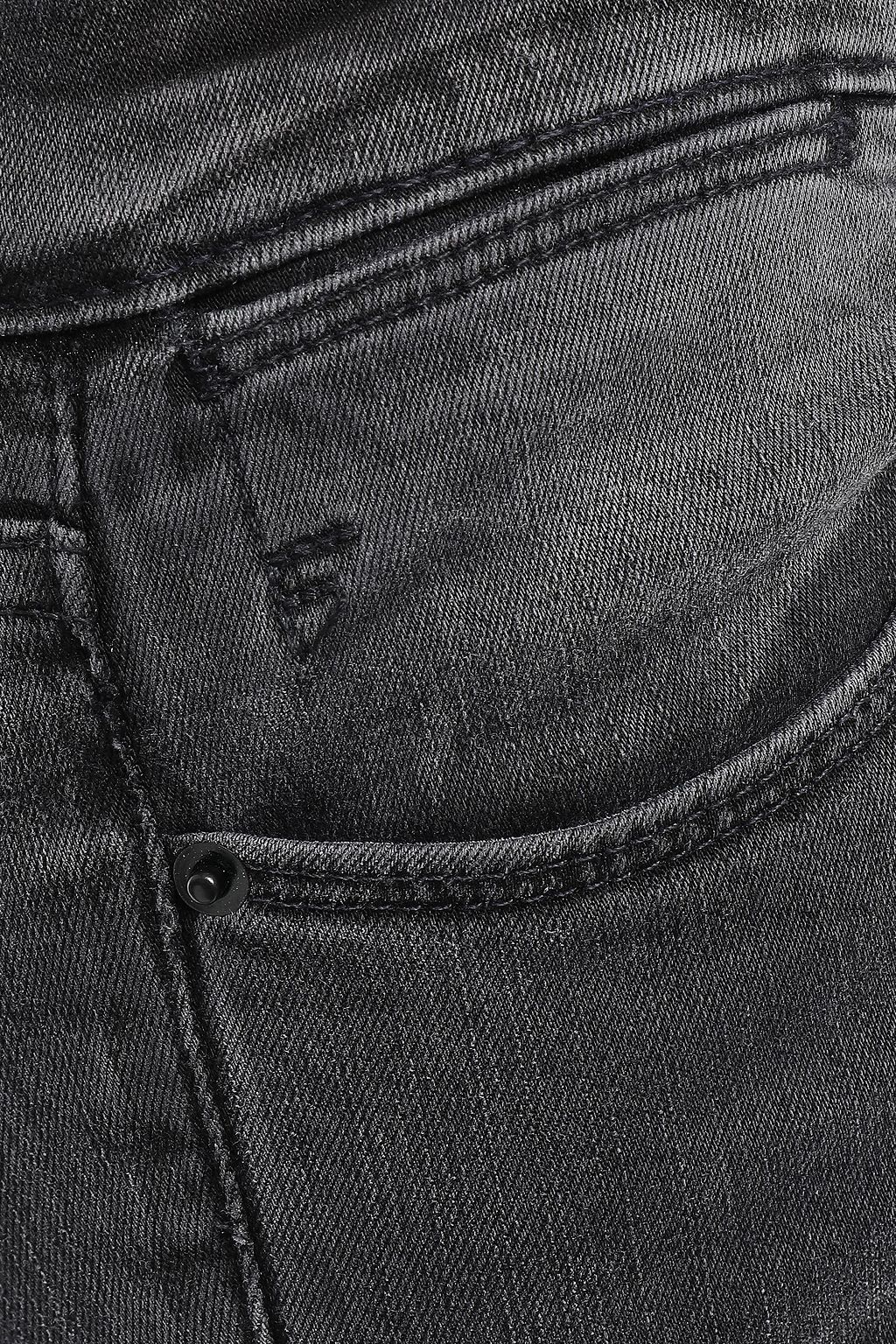 FRAME Frayed high-rise skinny jeans