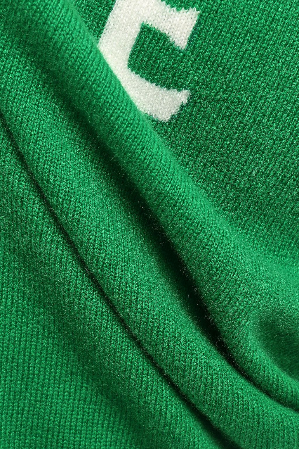 FRAME Intarsia wool and cashmere-blend sweater