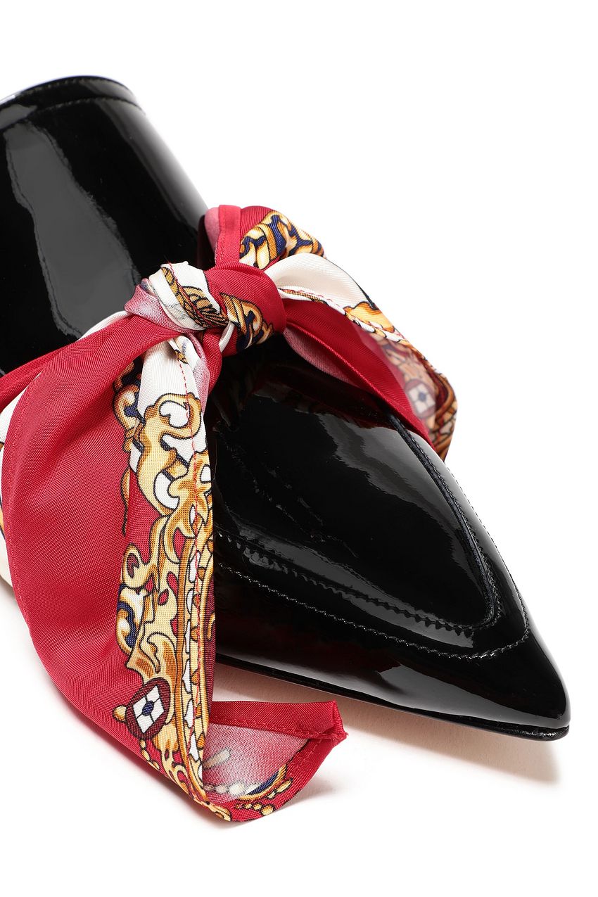 knotted leather mules
