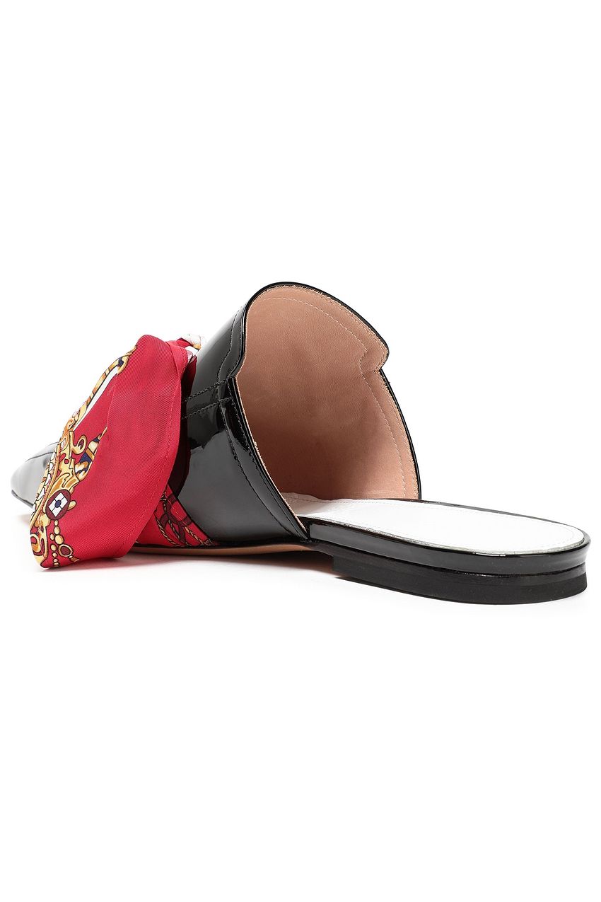 knotted leather mules