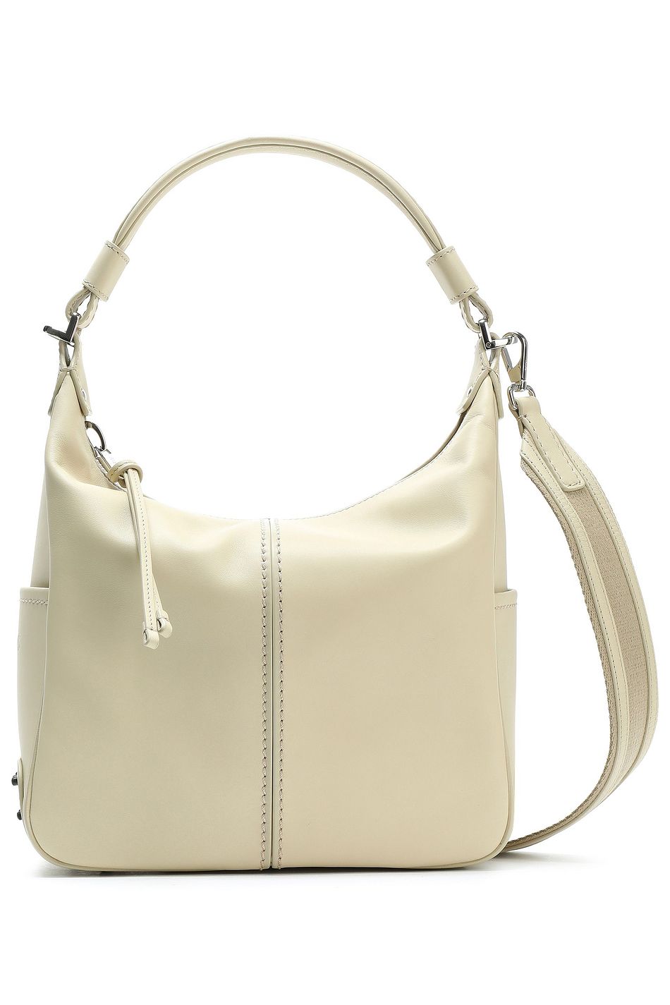 cream leather shoulder bag