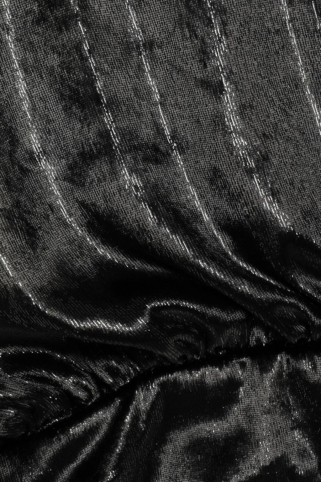 FRAME Wrap-effect metallic velvet mini dress