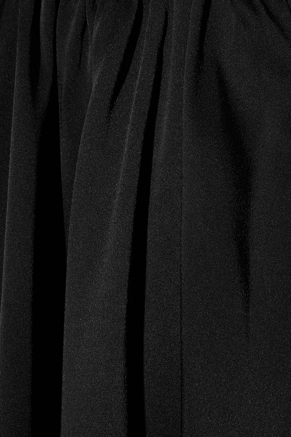 ROSETTA GETTY Cold-shoulder gathered satin-crepe blouse