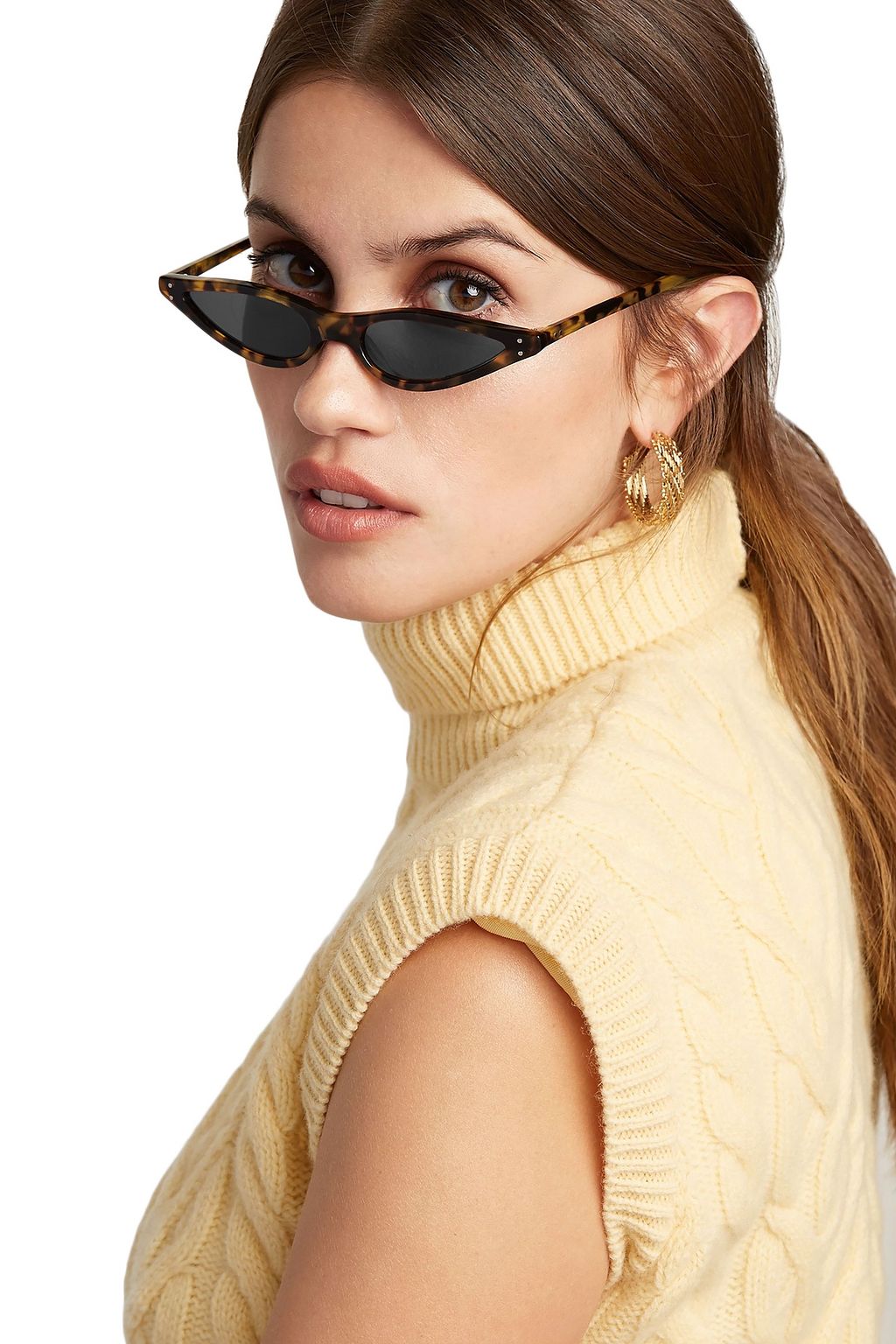 GEORGE KEBURIA Cat-eye tortoiseshell acetate sunglasses