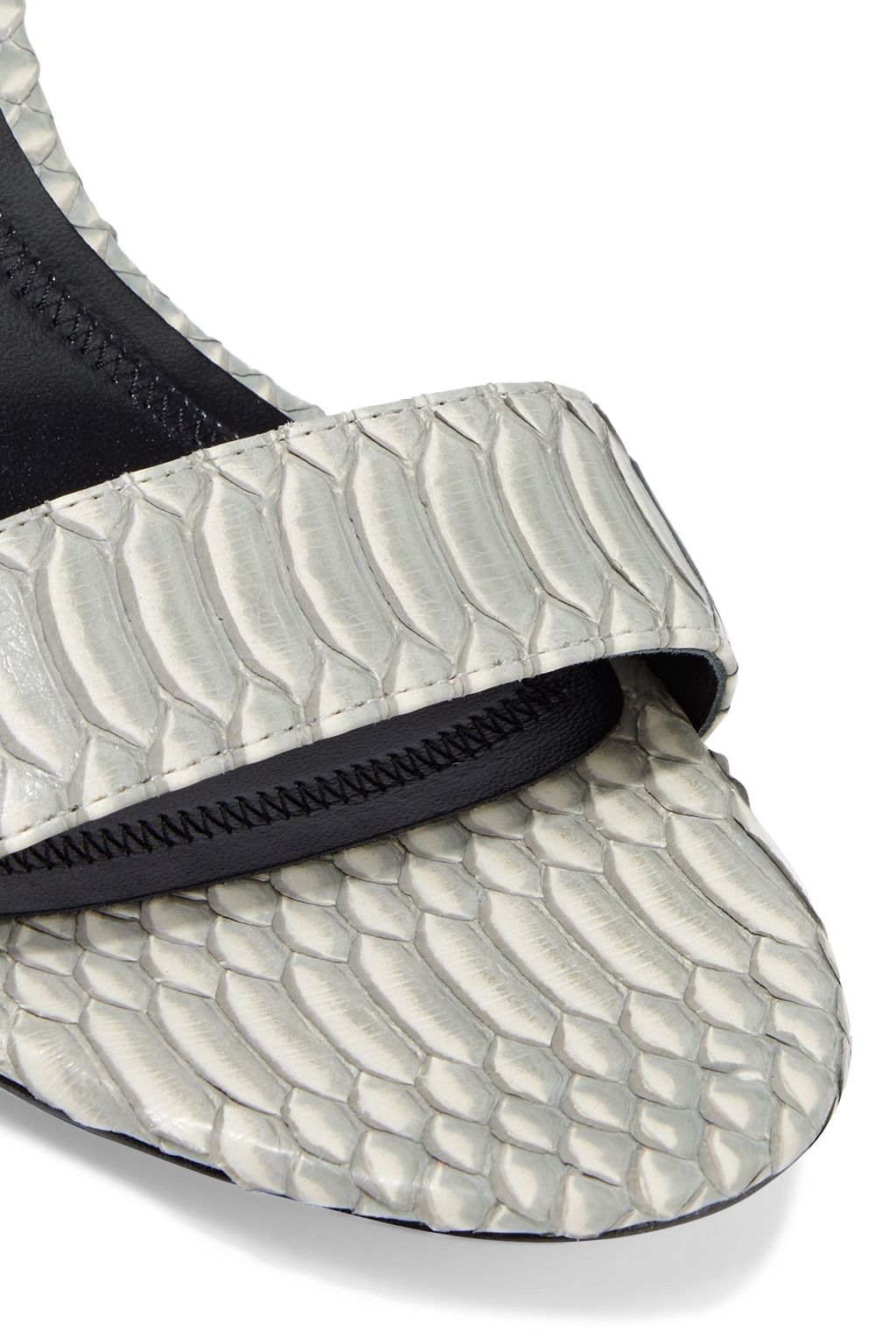 ALEXANDER WANG Abby cutout snake-effect leather sandals