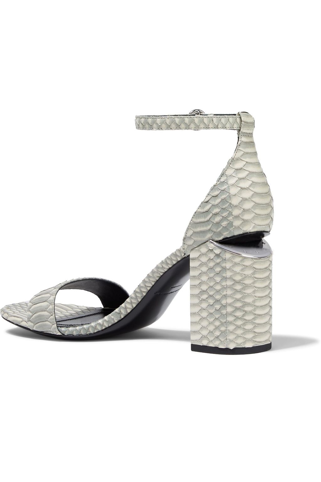 ALEXANDER WANG Abby cutout snake-effect leather sandals