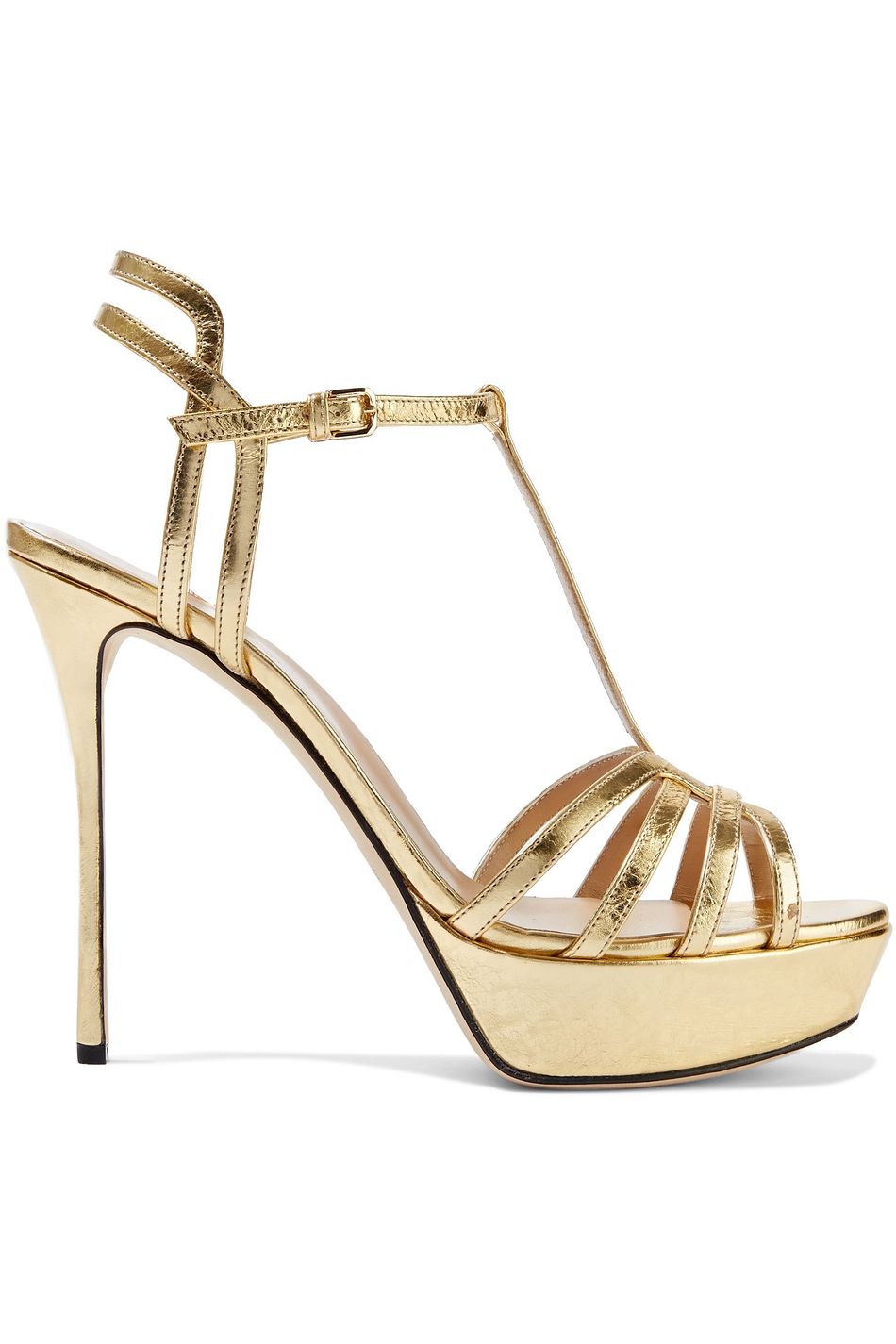 designer gold sandals heels