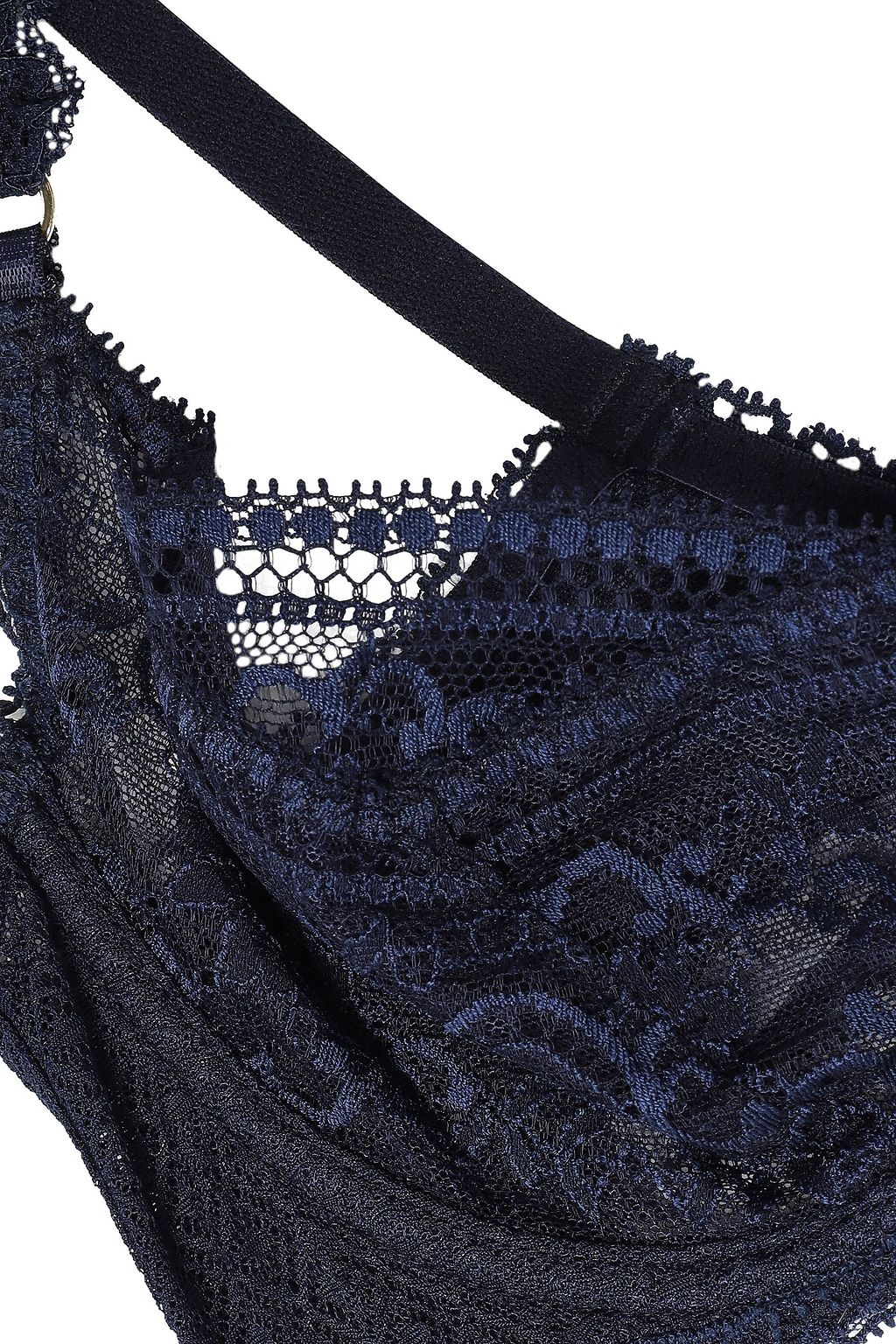 STELLA MCCARTNEY Ophelia Whistling ruffle-trimmed lace underwired bra