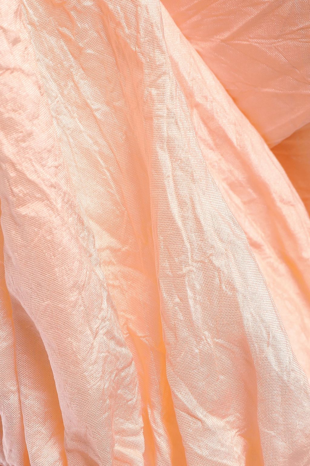 KITX Unearthed off-the-shoulder knotted crinkled silk-crepe midi dress