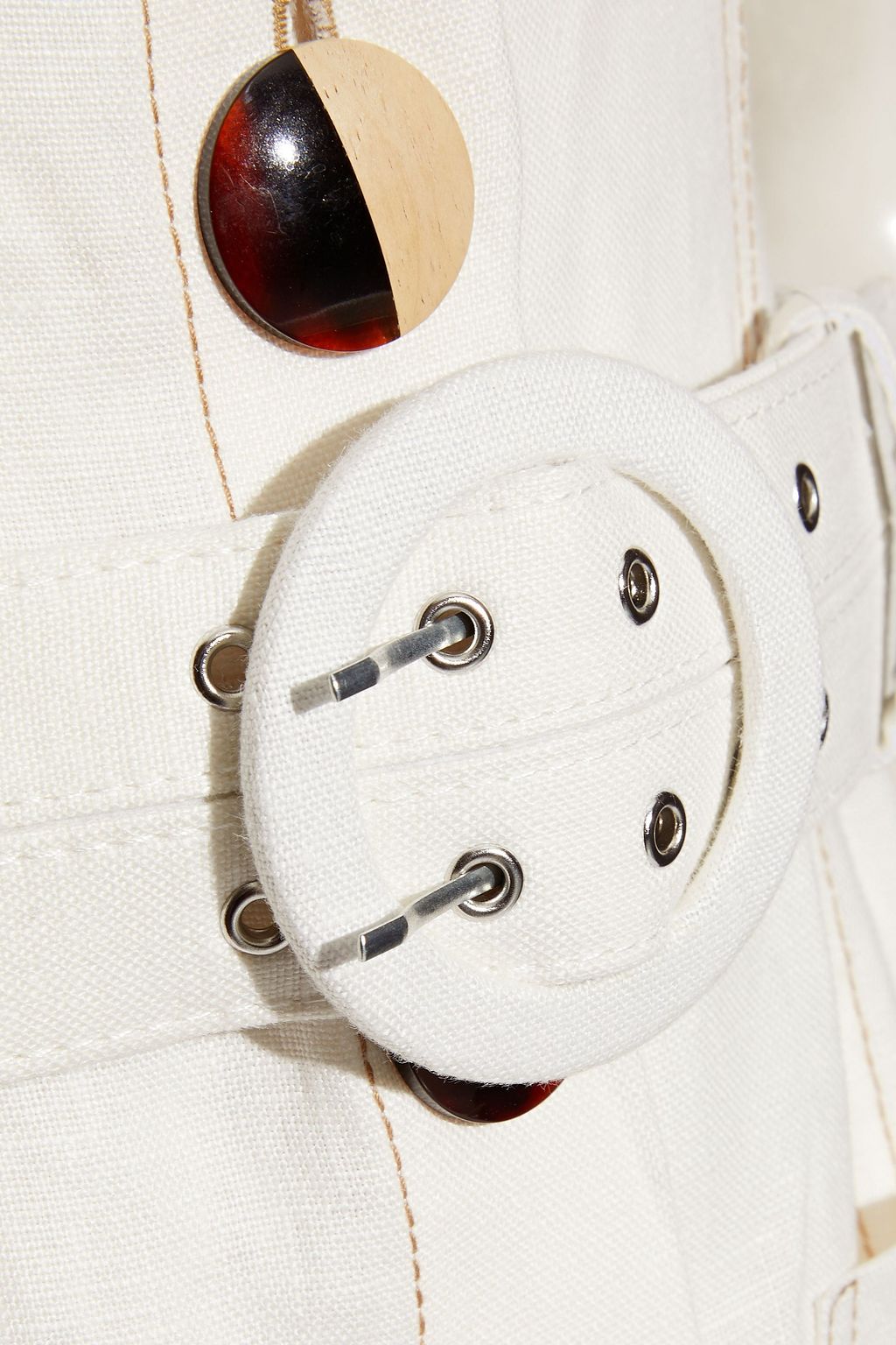 NICHOLAS Belted linen mini dress