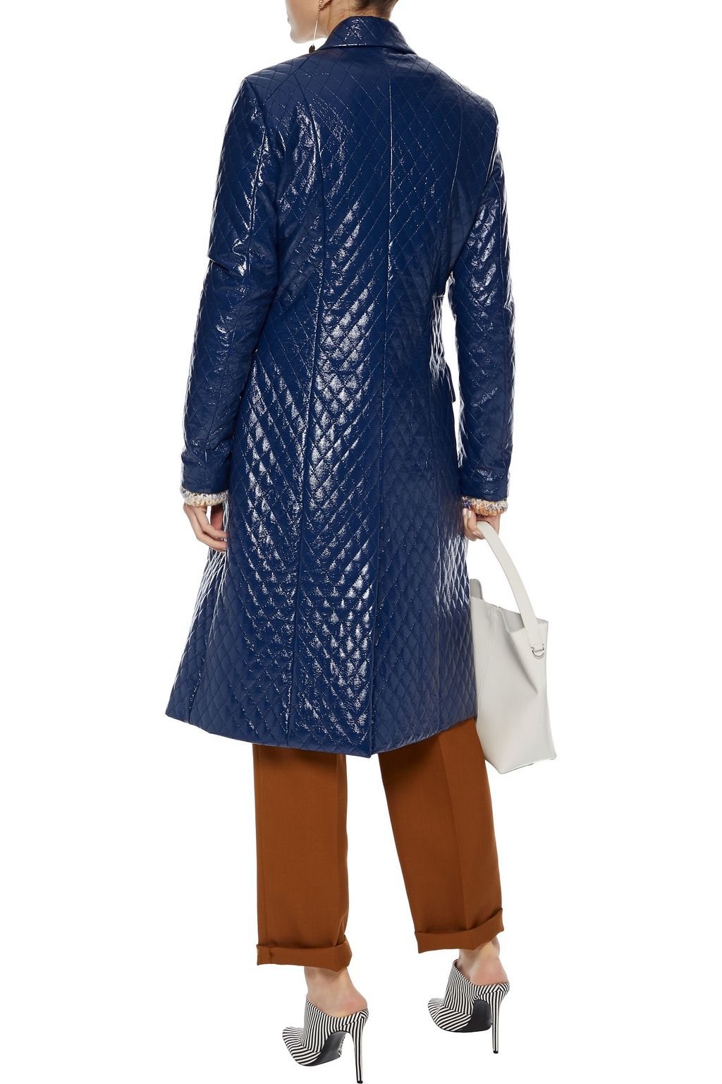 BAUM UND PFERDGARTEN Daki double-breasted quilted vinyl coat