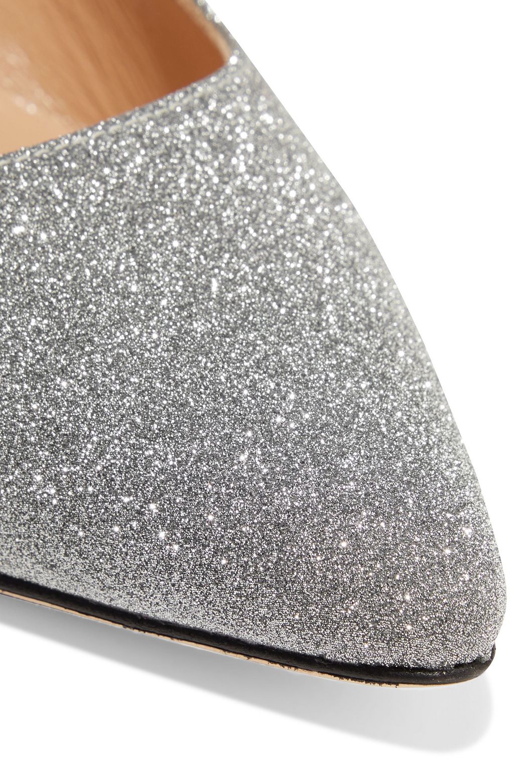SERGIO ROSSI Godiva glittered leather pumps