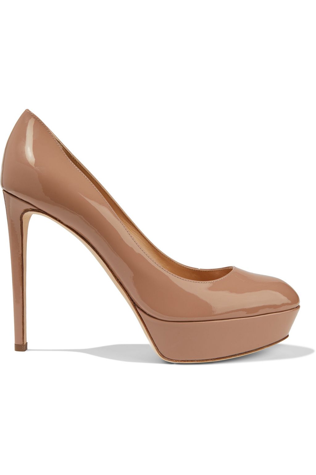 leather platform pumps