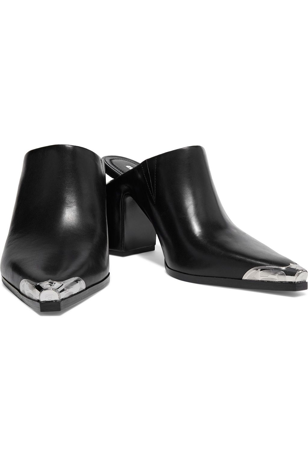 ALEXANDER WANG Su embellished leather mules