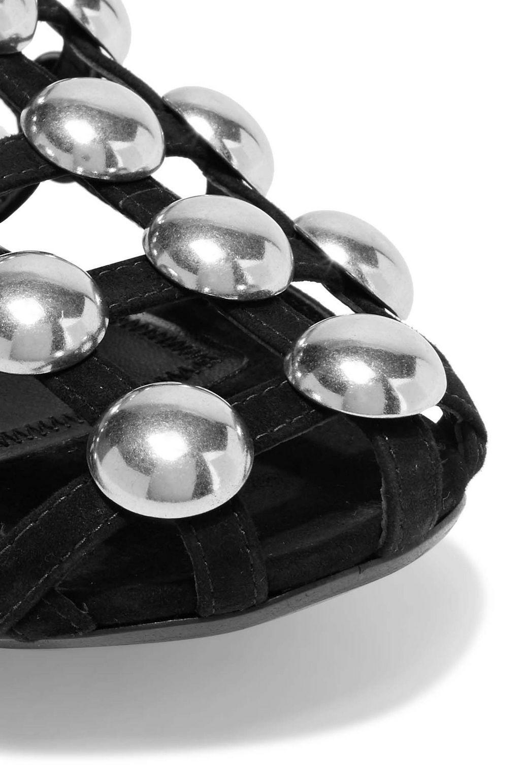 ALEXANDER WANG Amelia cutout studded suede slippers