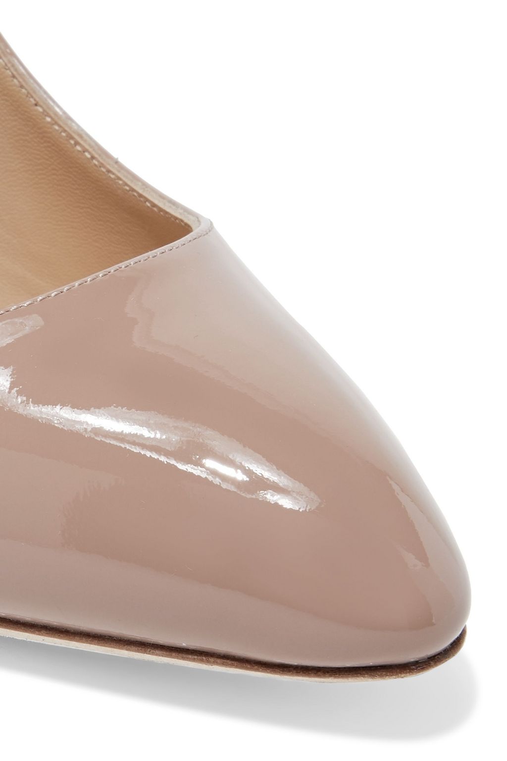SERGIO ROSSI Patent-leather slingback pumps