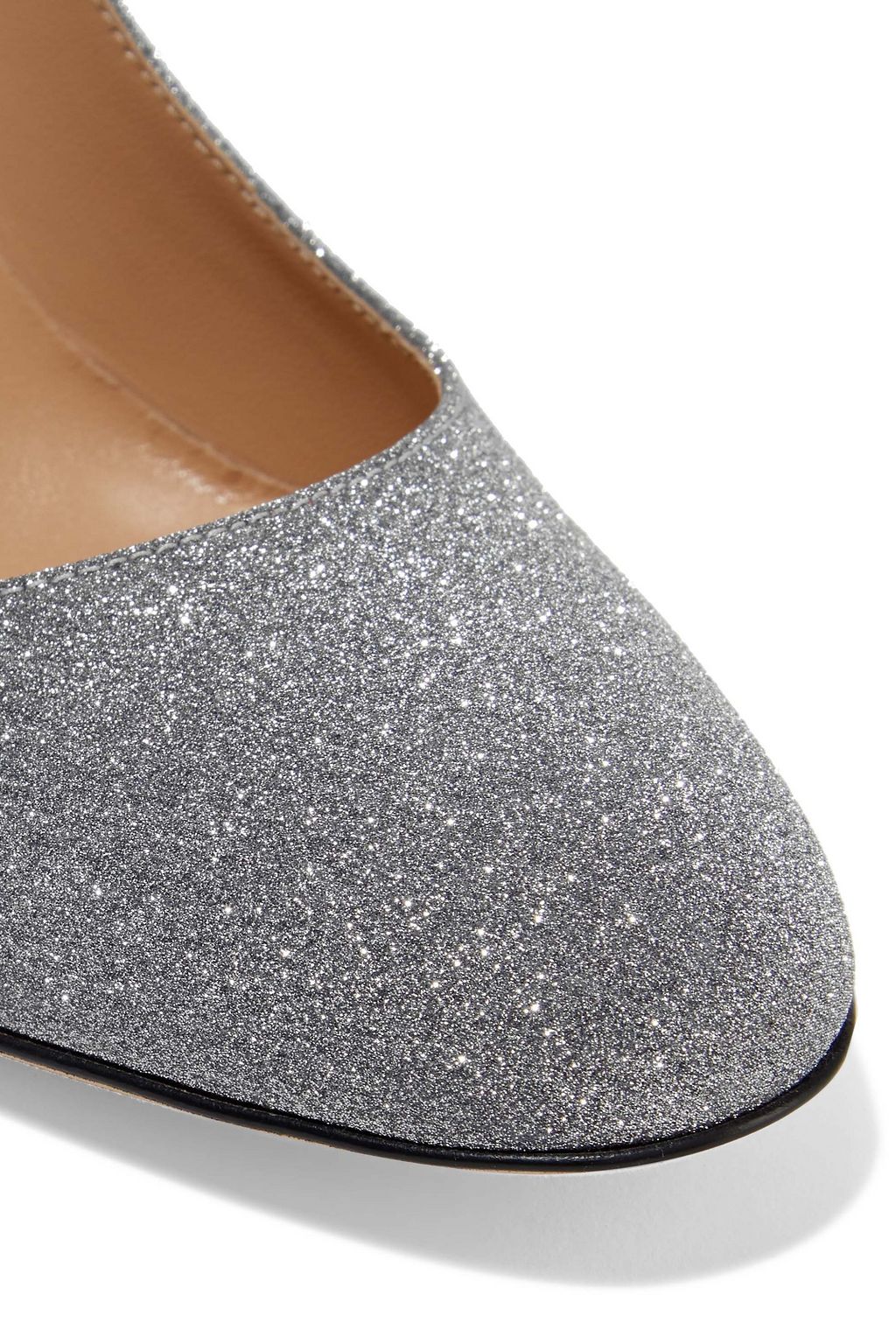 SERGIO ROSSI Virginia glittered leather pumps