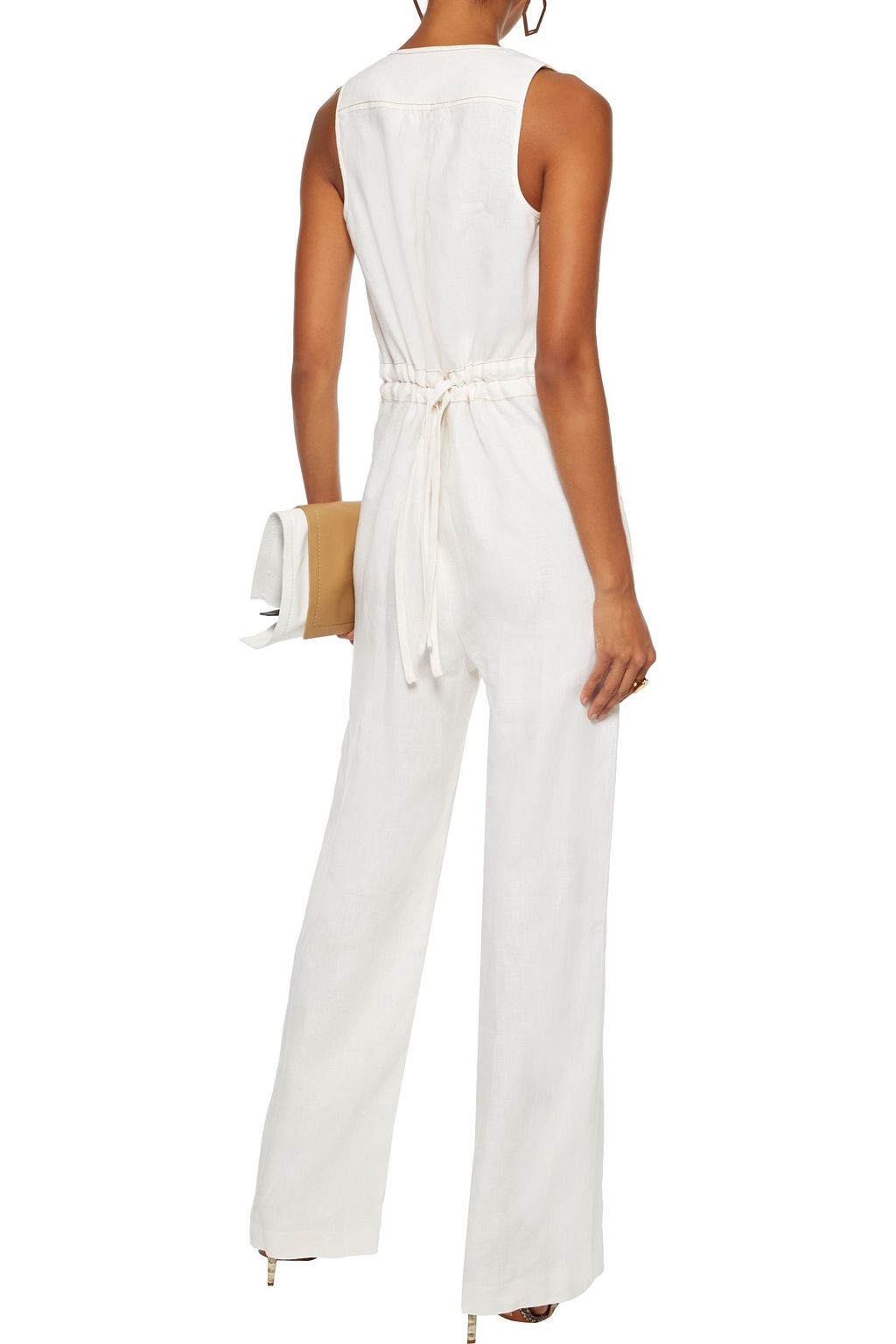NICHOLAS Linen wide-leg jumpsuit