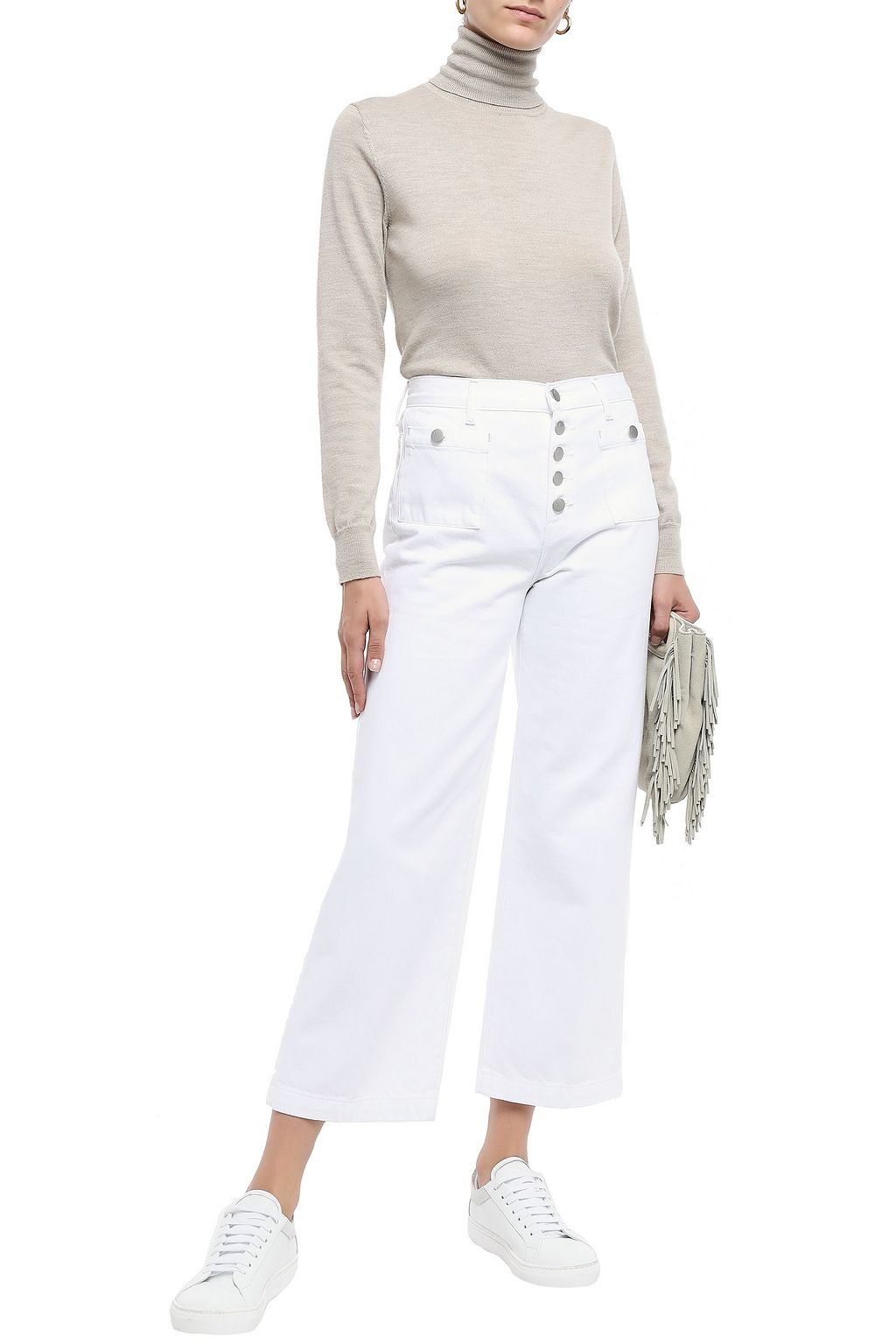 J BRAND Joan cropped high-rise wide-leg jeans