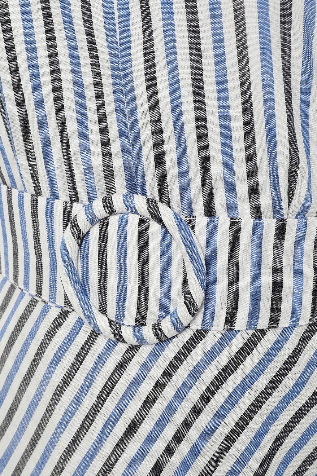 GÜL HÜRGEL Petunia belted striped linen and cotton-blend midi dress