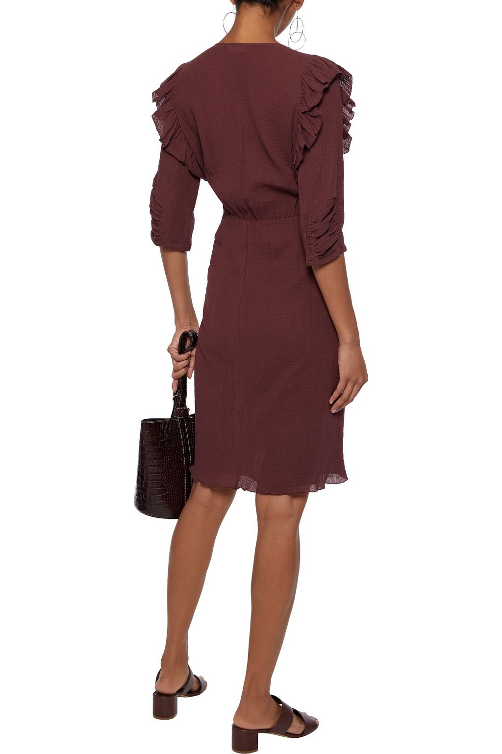 MASSCOB Gardiner ruffle-trimmed cotton-gauze dress