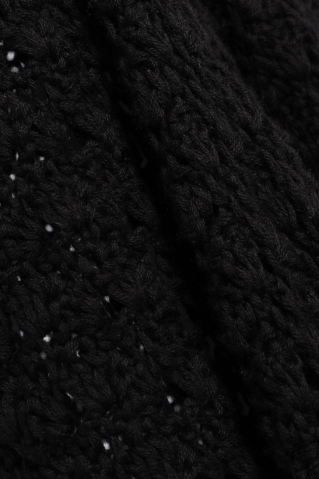 KITX Split-front crochet and knit cotton midi skirt