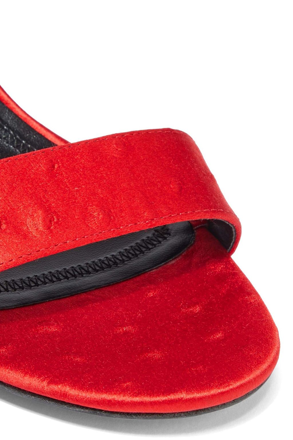 ALEXANDER WANG Abby ostrich-effect satin sandals