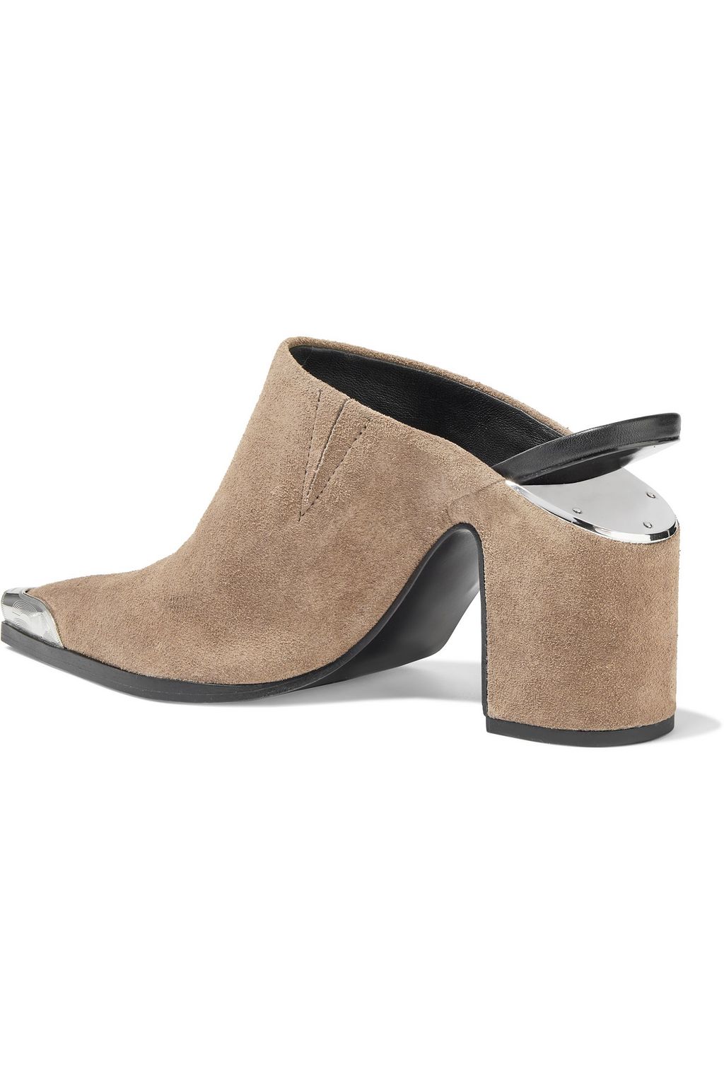 ALEXANDER WANG Su embellished suede mules