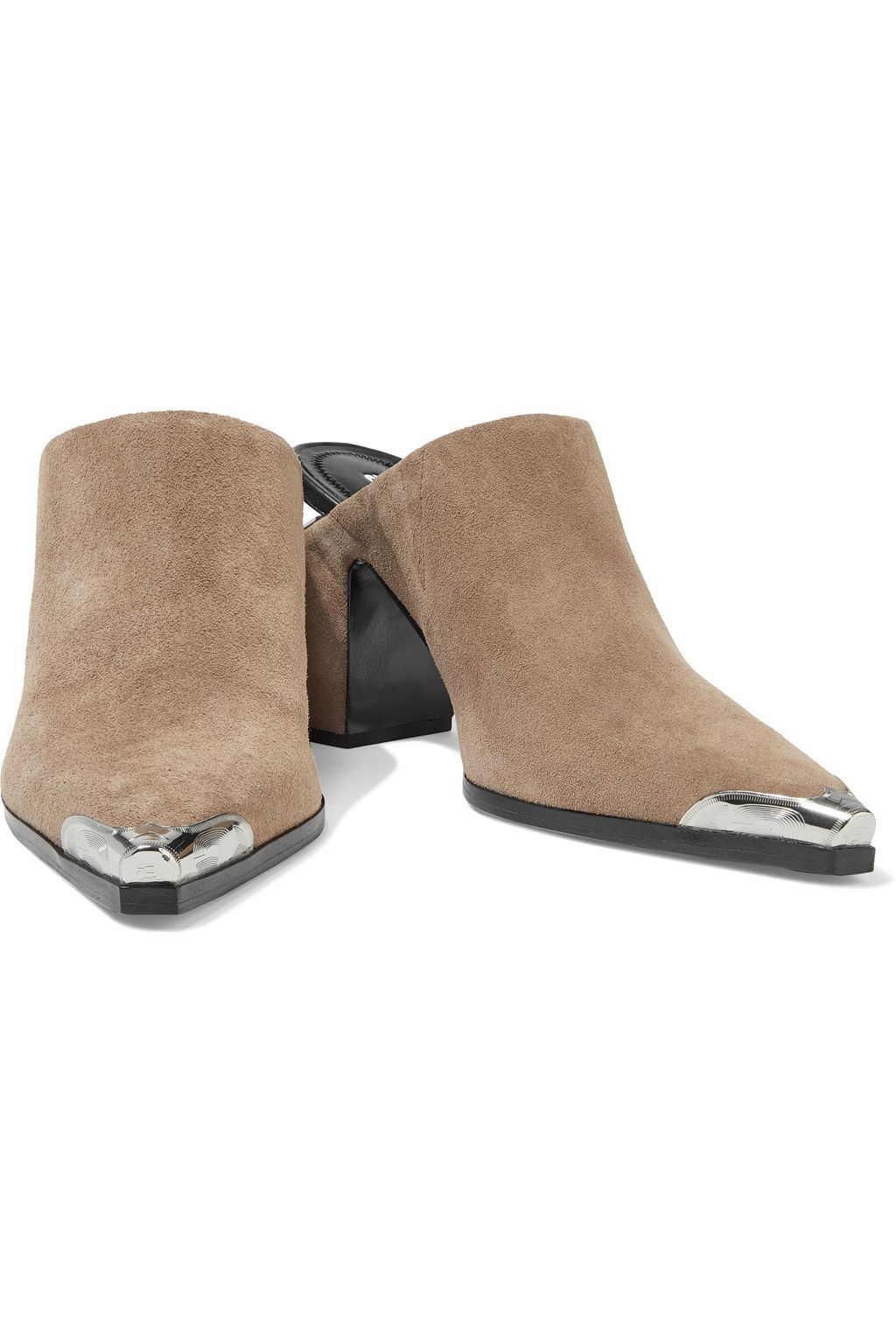 ALEXANDER WANG Su embellished suede mules