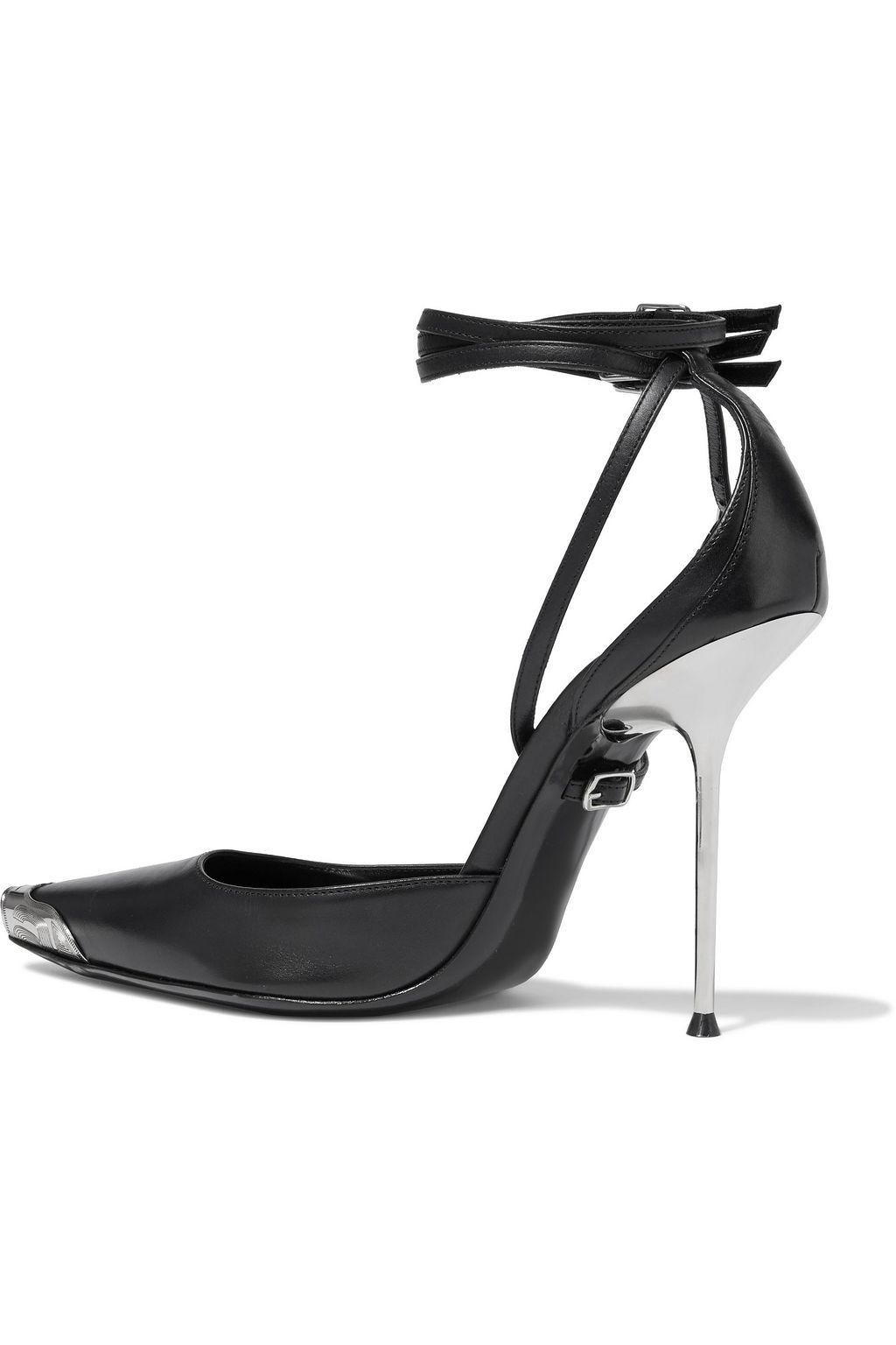 ALEXANDER WANG Selena embellished leather pumps