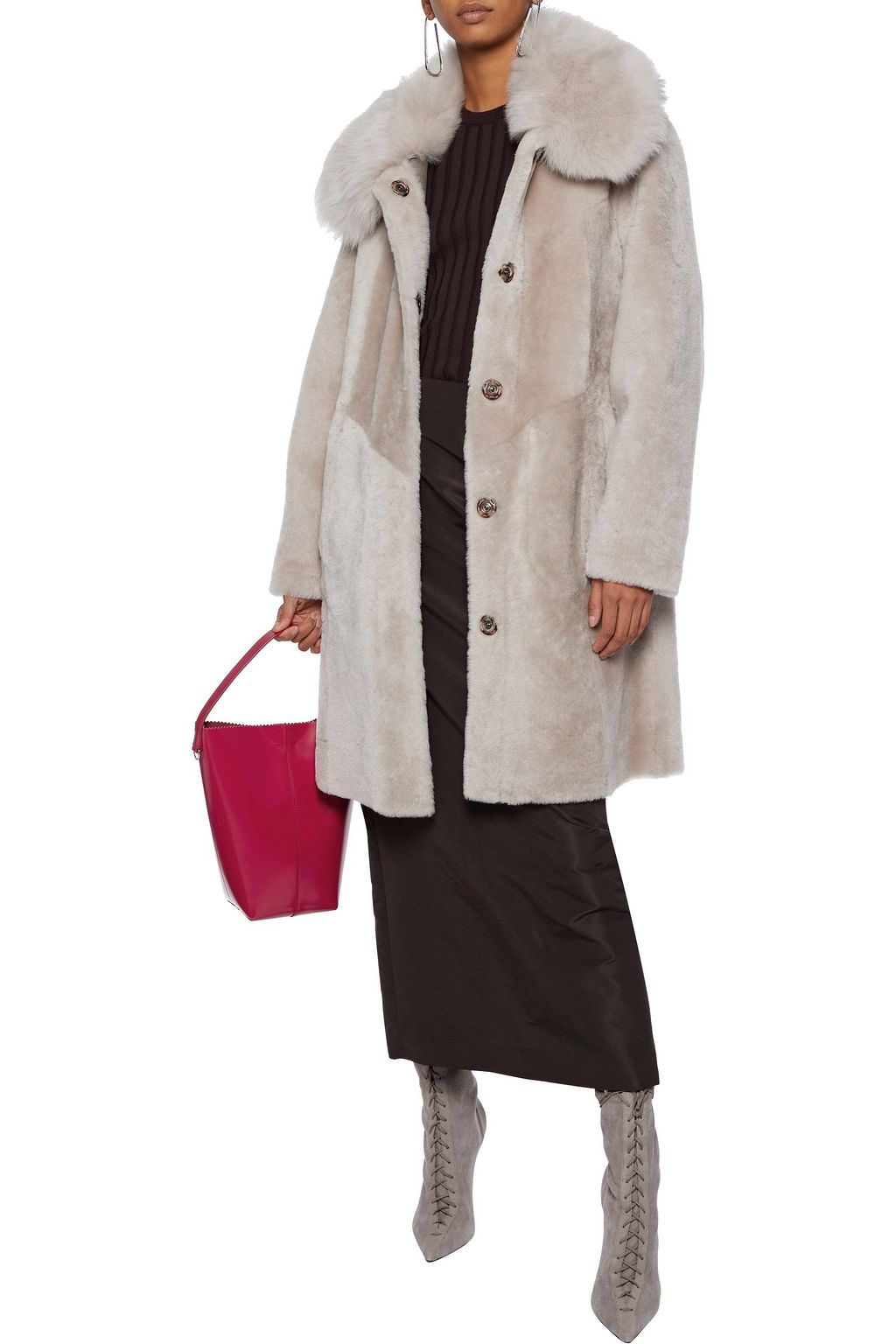 DOM GOOR Reversible shearling coat