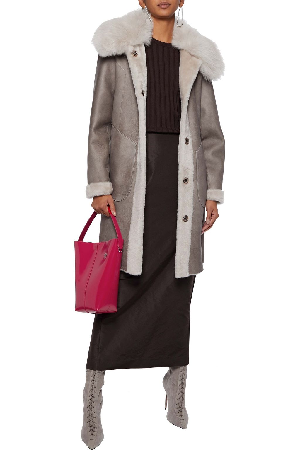 DOM GOOR Reversible shearling coat
