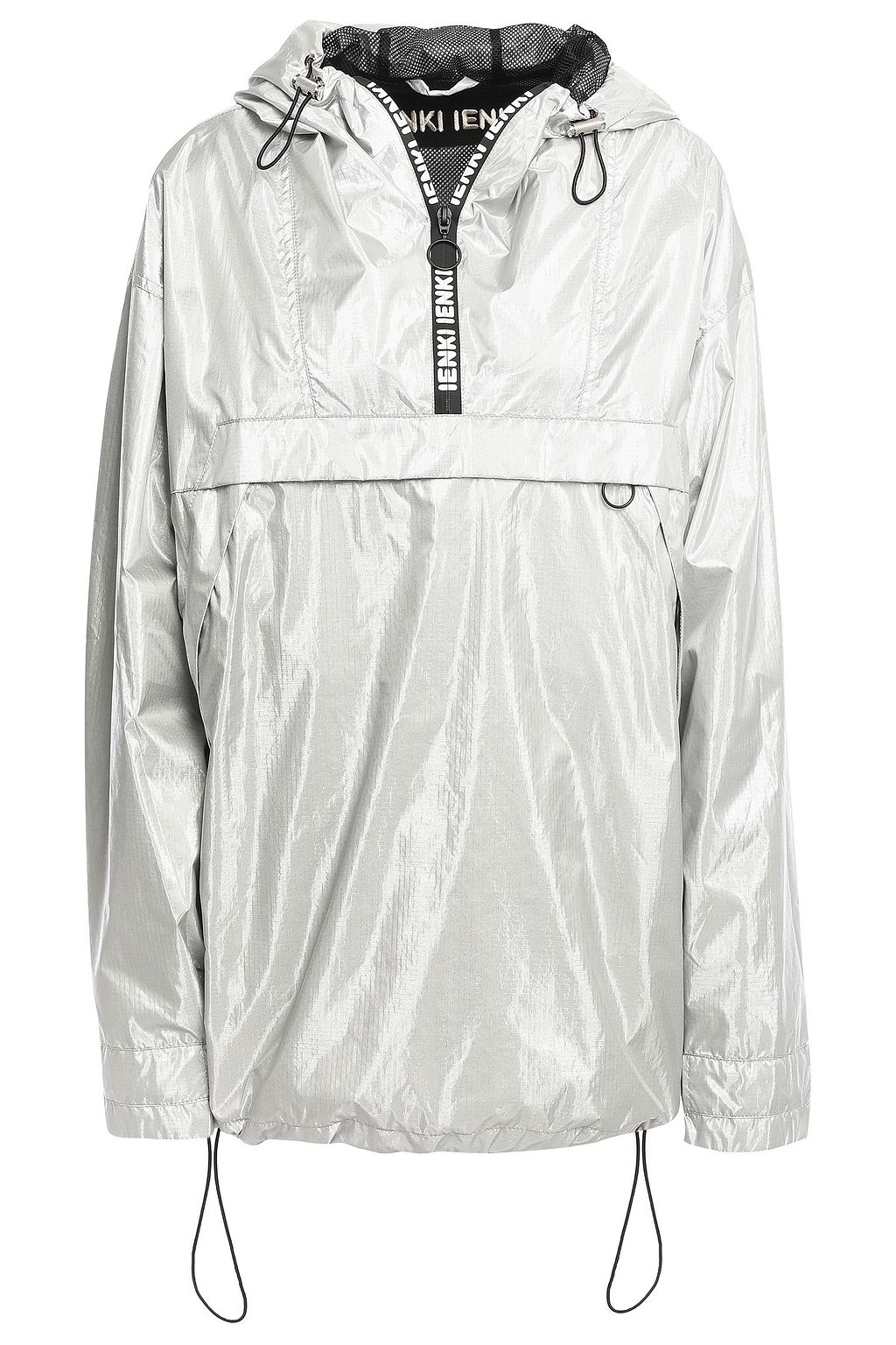 iridescent hooded jacket