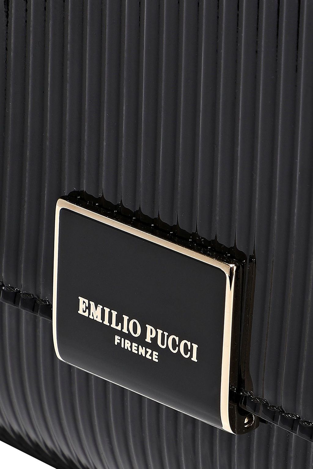 PUCCI Printed leather-trimmed matelassé patent-leather shoulder bag