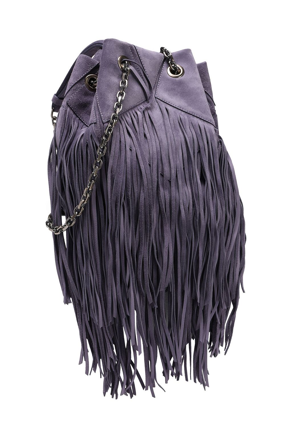 ROGER VIVIER Fringed leather bucket bag