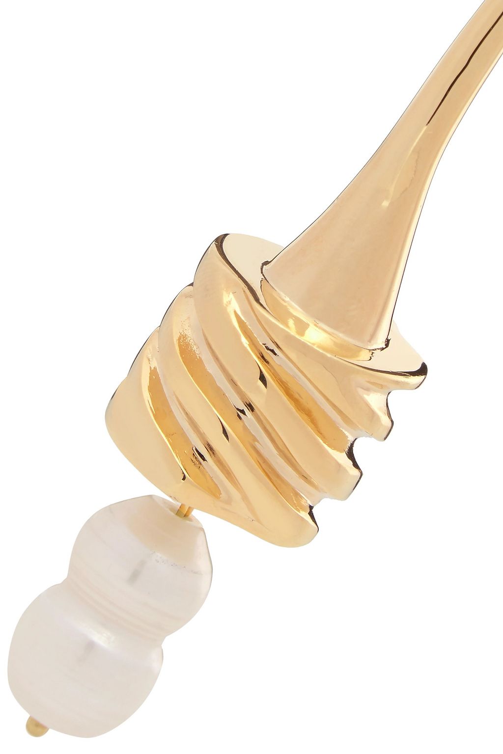 THE ATTICO + Alican Icoz Torsado gold-plated pearl earrings
